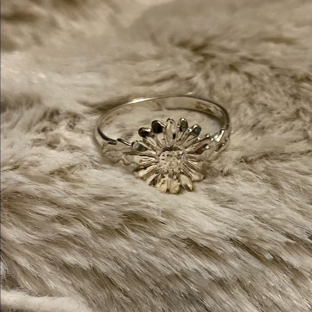 Sunflower Sterling Silver 925 Ring Size 7